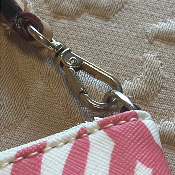 Kate Spade Pink and White Tropical Wristlet - Picture 6 of 8